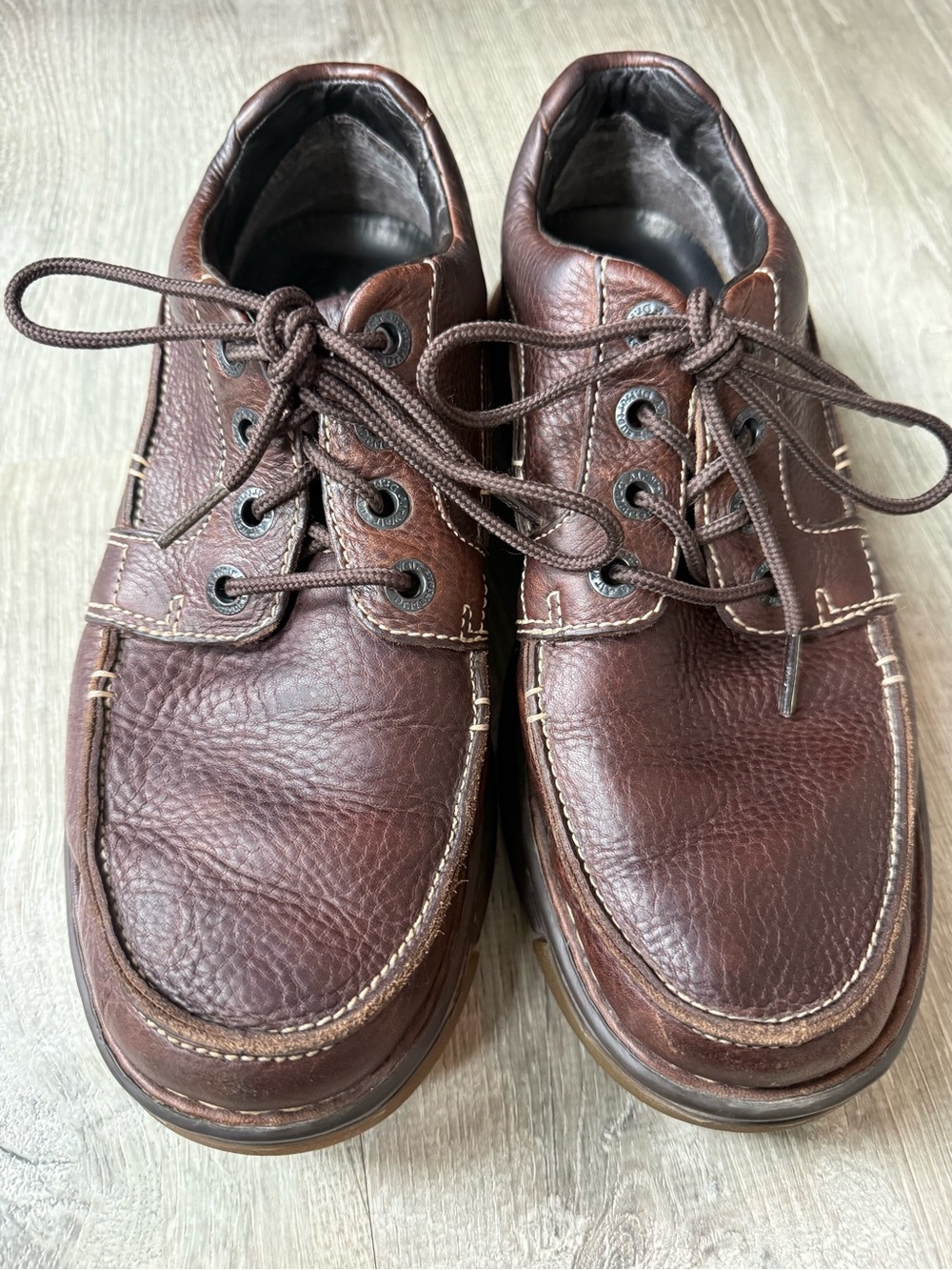 Dr Martens Lubbock Brown Pebbled Leather Casual Oxford Derby Lace-up Shoes 11485